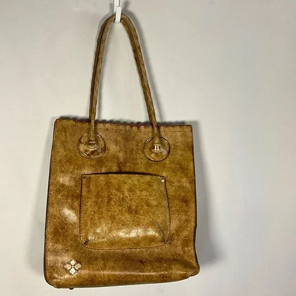 Patricia Nash Tote Floral Embossed Burnished Tan - Picture 2 of 5